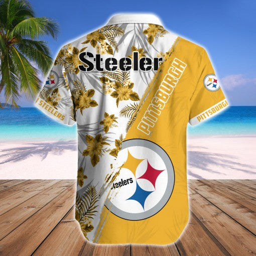 Pittsburgh Steelers 2 (54) Personalized Hawaiian Button down shirt