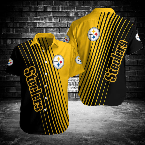 Pittsburgh Steelers 2 (49) Personalized Hawaiian Button down shirt