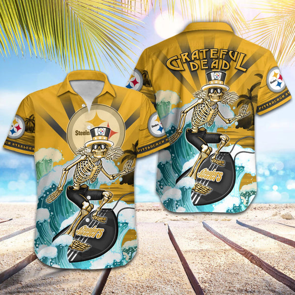 Pittsburgh Steelers 2 (46) Personalized Hawaiian Button down shirt
