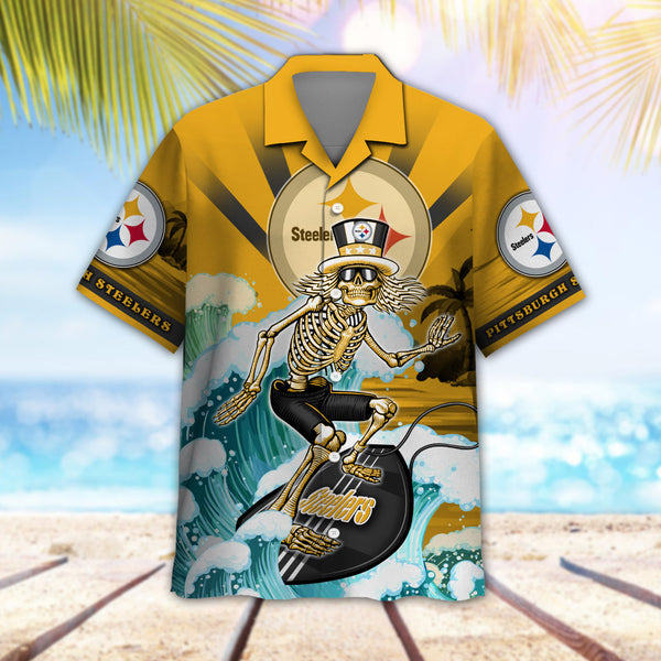 Pittsburgh Steelers 2 (46) Personalized Hawaiian Button down shirt