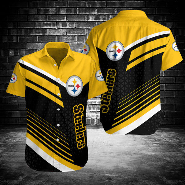 Pittsburgh Steelers 2 (48) Personalized Hawaiian Button down shirt