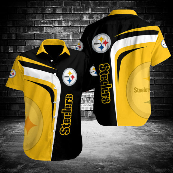Pittsburgh Steelers 2 (52) Personalized Hawaiian Button down shirt