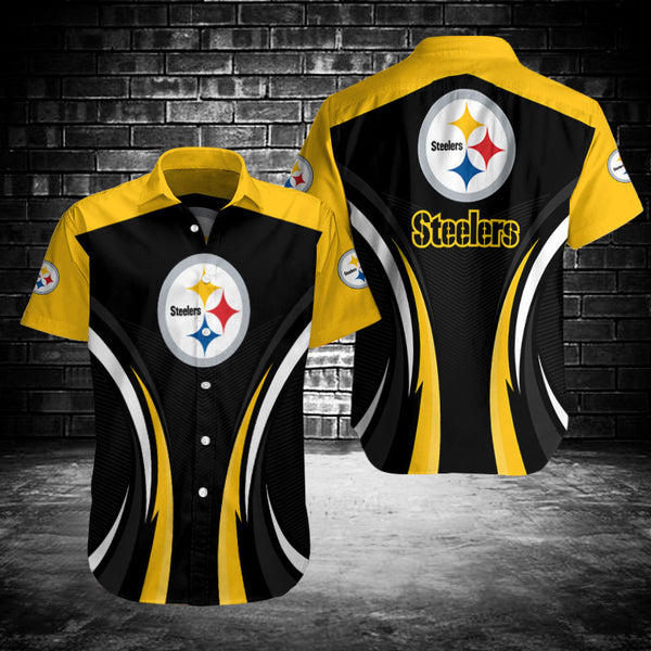Pittsburgh Steelers 2 (51) Personalized Hawaiian Button down shirt