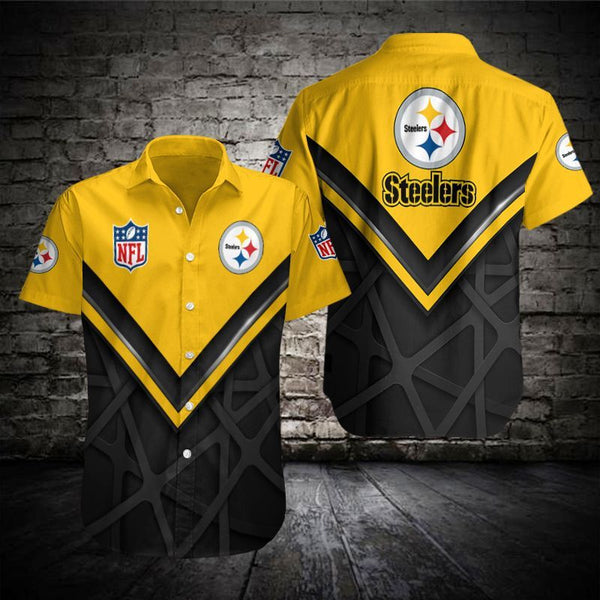 Pittsburgh Steelers 2 (50) Personalized Hawaiian Button down shirt
