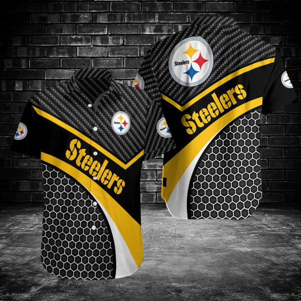 Pittsburgh Steelers 2 (69) Personalized Hawaiian Button down shirt