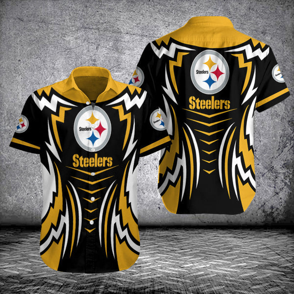 Pittsburgh Steelers 2 (58) Personalized Hawaiian Button down shirt