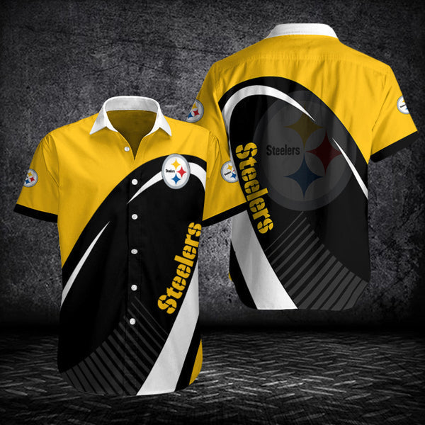 Pittsburgh Steelers 2 (65) Personalized Hawaiian Button down shirt