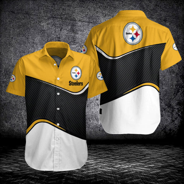 Pittsburgh Steelers 2 (67) Personalized Hawaiian Button down shirt