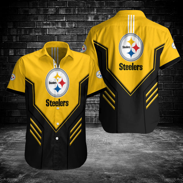 Pittsburgh Steelers 2 (85) Personalized Hawaiian Button down shirt