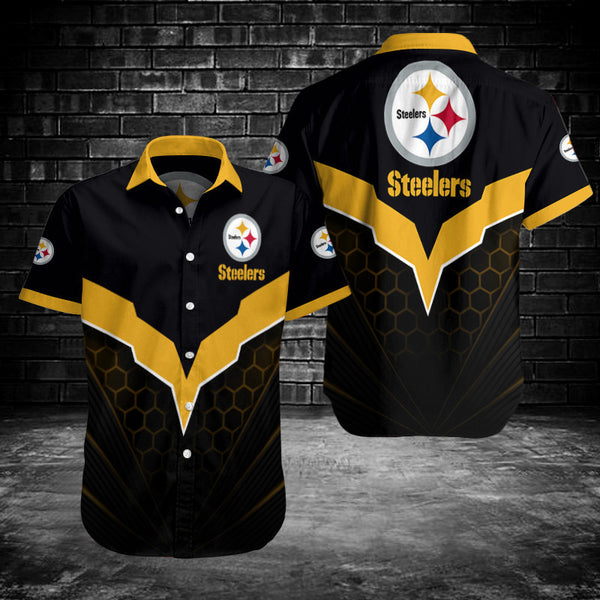 Pittsburgh Steelers 2 (82) Personalized Hawaiian Button down shirt