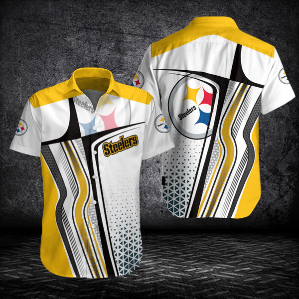 Pittsburgh Steelers 2 (83) Personalized Hawaiian Button down shirt