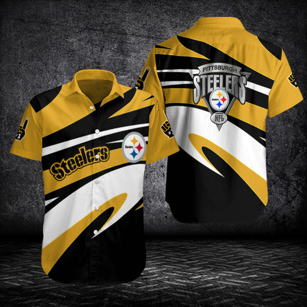 Pittsburgh Steelers 2 (80) Personalized Hawaiian Button down shirt