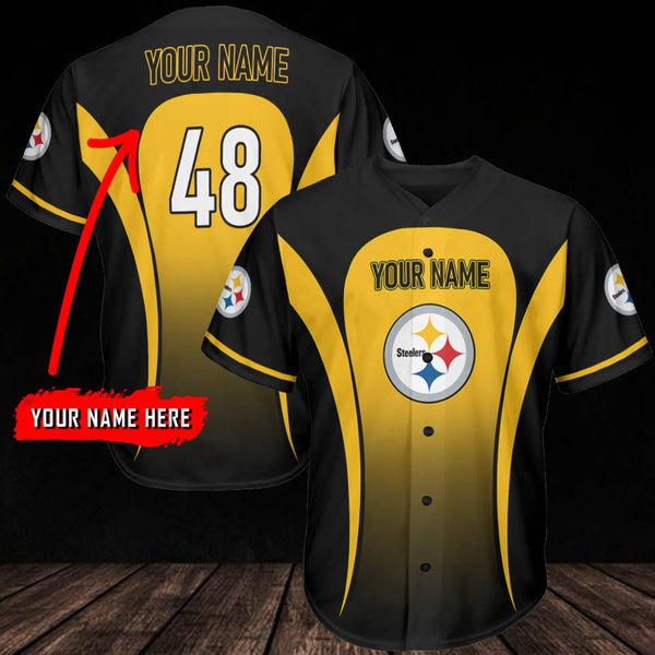 Pittsburgh Steelers Personalized Baseball Jersey 085