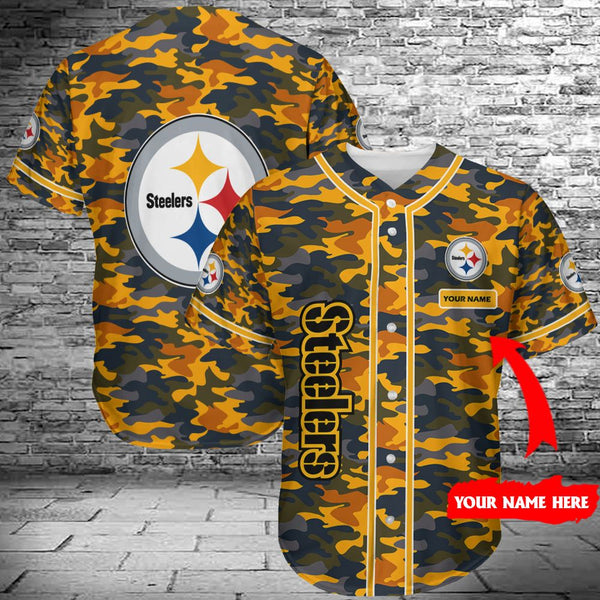 Pittsburgh Steelers Personalized Baseball Jersey 075