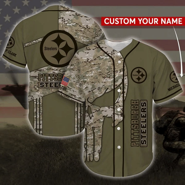 Pittsburgh Steelers Personalized Baseball Jersey 094
