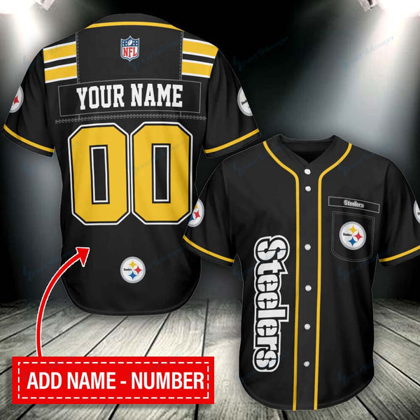 Pittsburgh Steelers Personalized Baseball Jersey 096