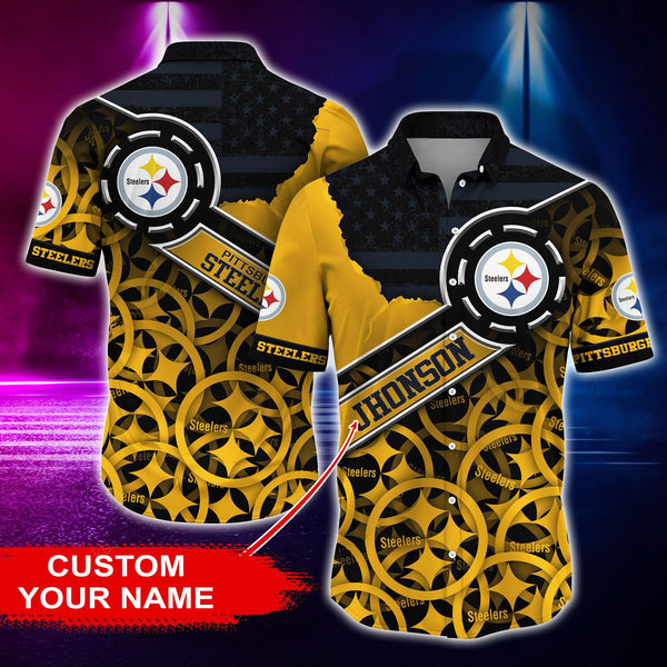 Pittsburgh Steelers 2 (78) Personalized Hawaiian Button down shirt
