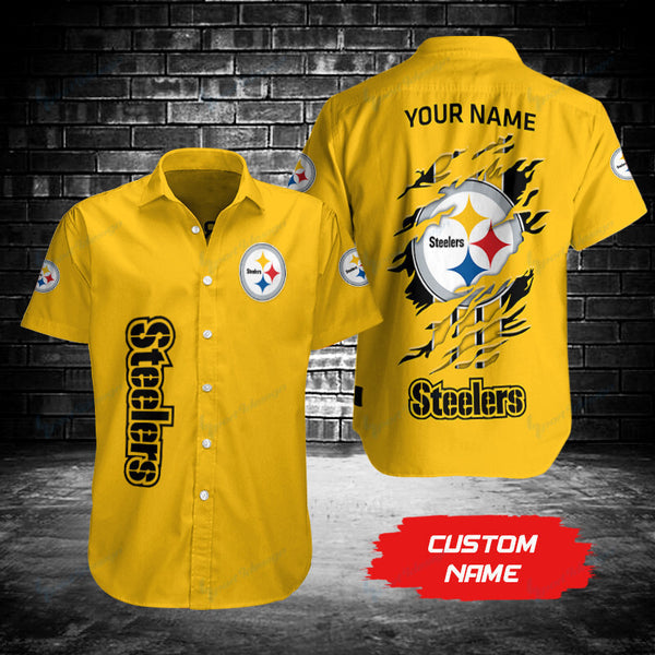 Pittsburgh Steelers 2 (79) Personalized Hawaiian Button down shirt