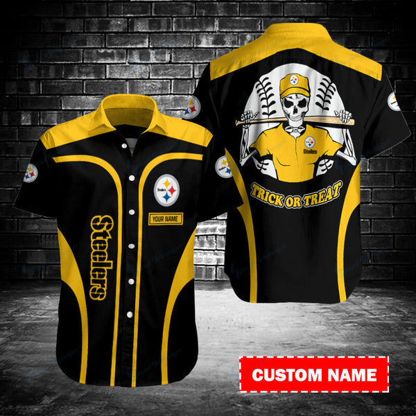 Pittsburgh Steelers 2(81) Personalized Hawaiian Button down shirt