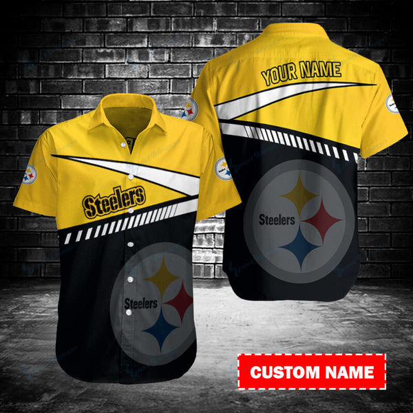 Pittsburgh Steelers 2 (97) Personalized Hawaiian Button down shirt