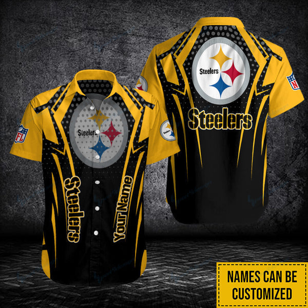 Pittsburgh Steelers 2 (95) Personalized Hawaiian Button down shirt