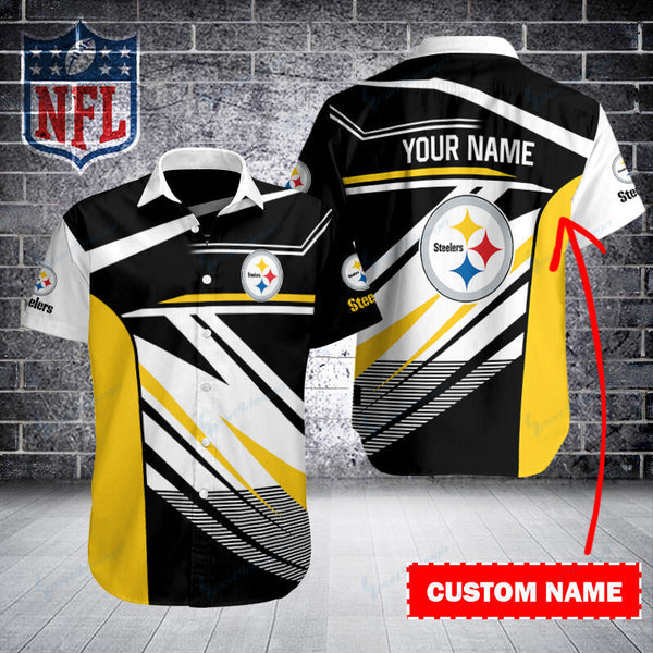 Pittsburgh Steelers 2 (94) Personalized Hawaiian Button down shirt