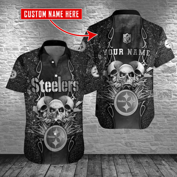 Pittsburgh Steelers 2 (90) Personalized Hawaiian Button down shirt