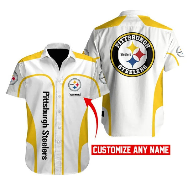 Pittsburgh Steelers 2 (109) Personalized Hawaiian Button down shirt