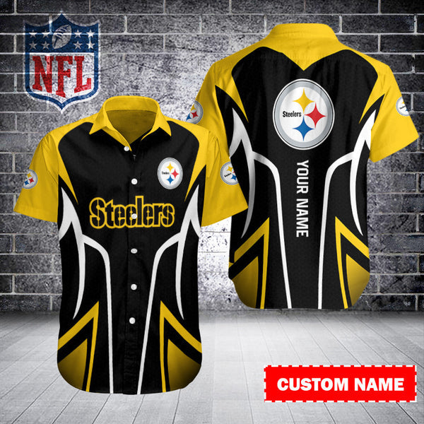 Pittsburgh Steelers 2 (105) Personalized Hawaiian Button down shirt