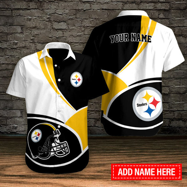 Pittsburgh Steelers 2 (104) Personalized Hawaiian Button down shirt
