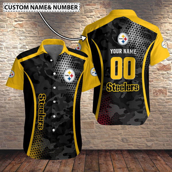 Pittsburgh Steelers 2 (103) Personalized Hawaiian Button down shirt