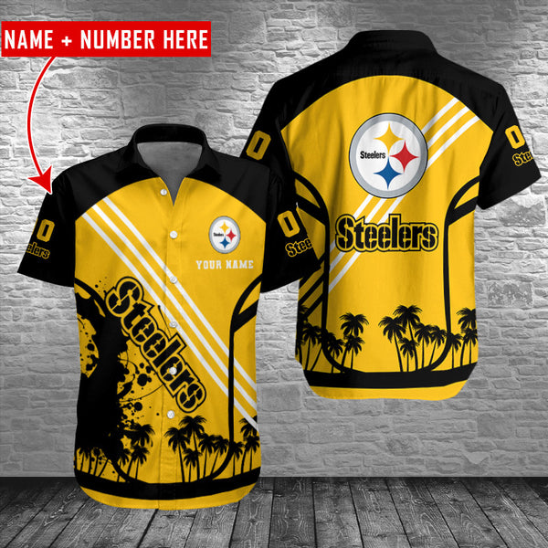 Pittsburgh Steelers 2 (102) Personalized Hawaiian Button down shirt