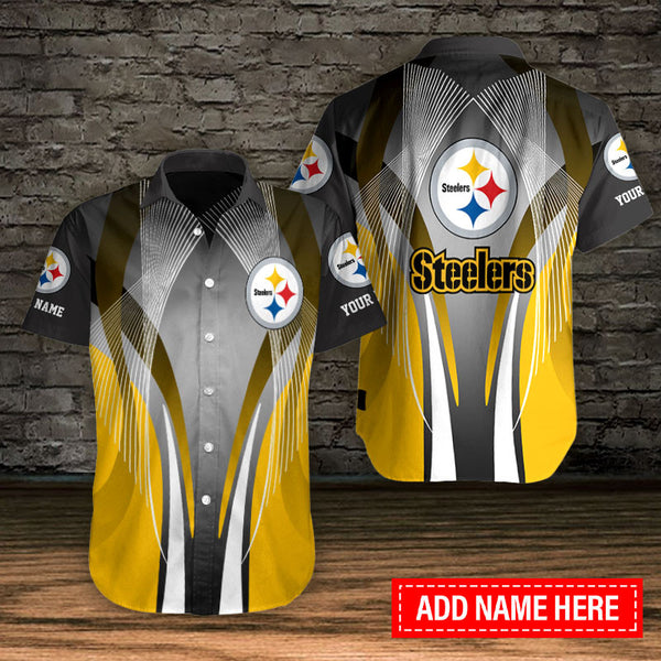 Pittsburgh Steelers 2(99) Personalized Hawaiian Button down shirt