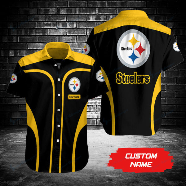 Pittsburgh Steelers 2 (101) Personalized Hawaiian Button down shirt