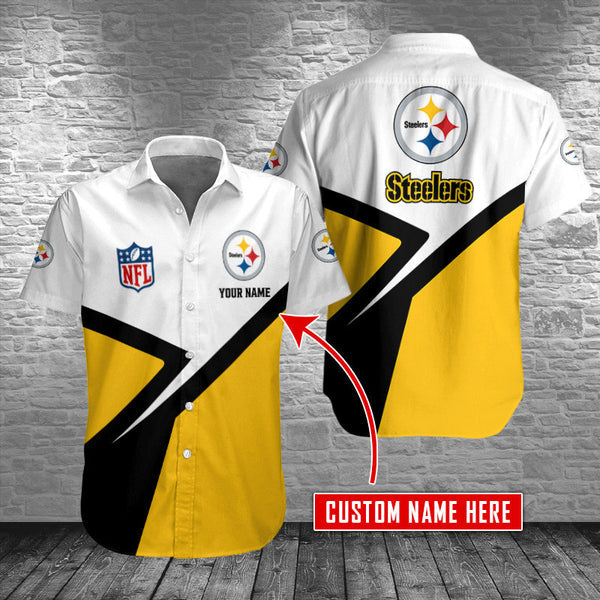 Pittsburgh Steelers 2 (110) Personalized Hawaiian Button down shirt