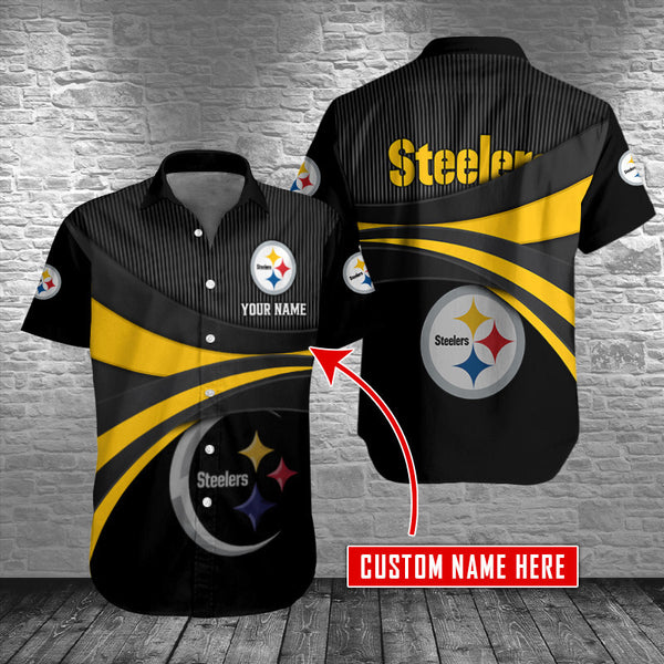 Pittsburgh Steelers 2 (111) Personalized Hawaiian Button down shirt