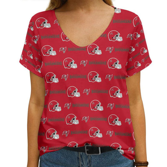 Tampa Bay Buccaneers 1 (12) Personalized V-neck Women T-shirt