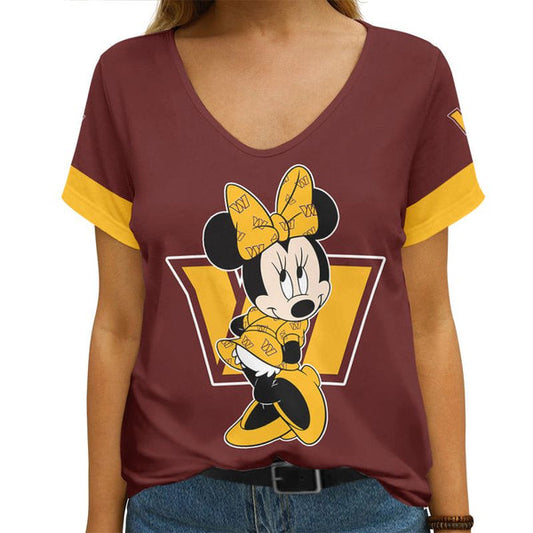 Washington Commanders 1 (15) Personalized V-neck Women T-shirt
