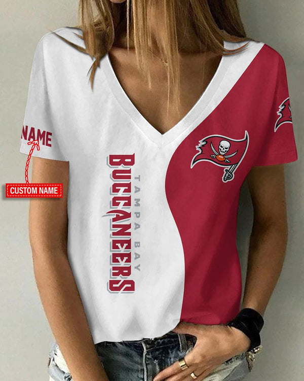 Tampa Bay Buccaneers 1 (13) Personalized V-neck Women T-shirt