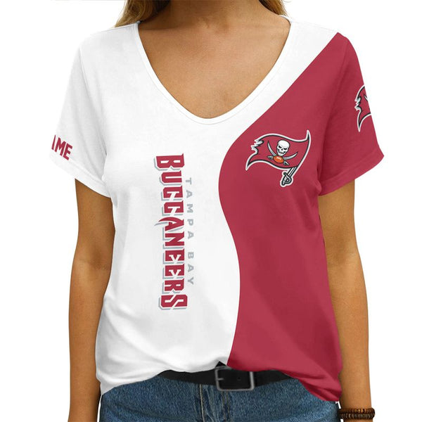 Tampa Bay Buccaneers 1 (13) Personalized V-neck Women T-shirt