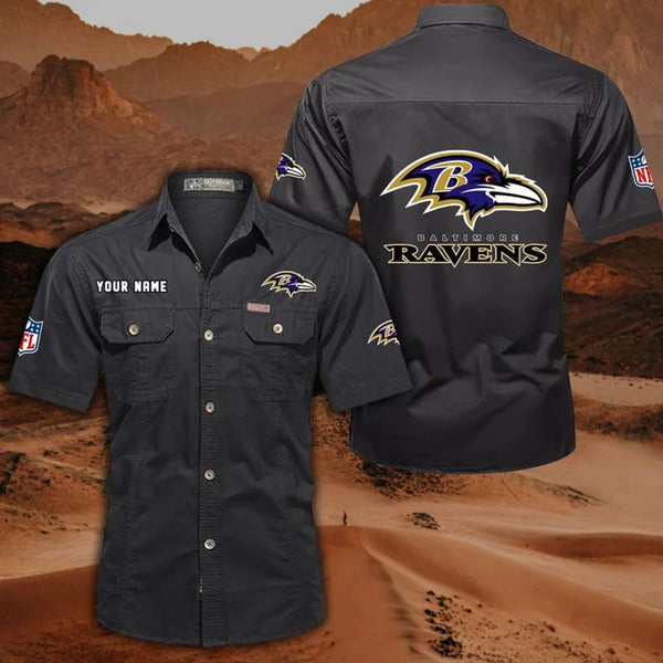 Baltimore Ravens 2 (46) Personalized Hawaiian Button down shirt