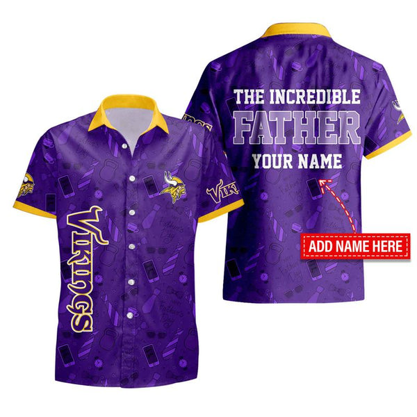 Minnesota Vikings 2 (38) Personalized Hawaiian Button down shirt