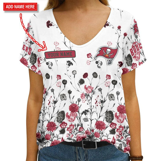 Tampa Bay Buccaneers 1 (14) Personalized V-neck Women T-shirt