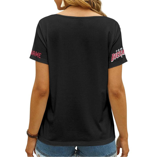 Tampa Bay Buccaneers 1 (15) Personalized V-neck Women T-shirt
