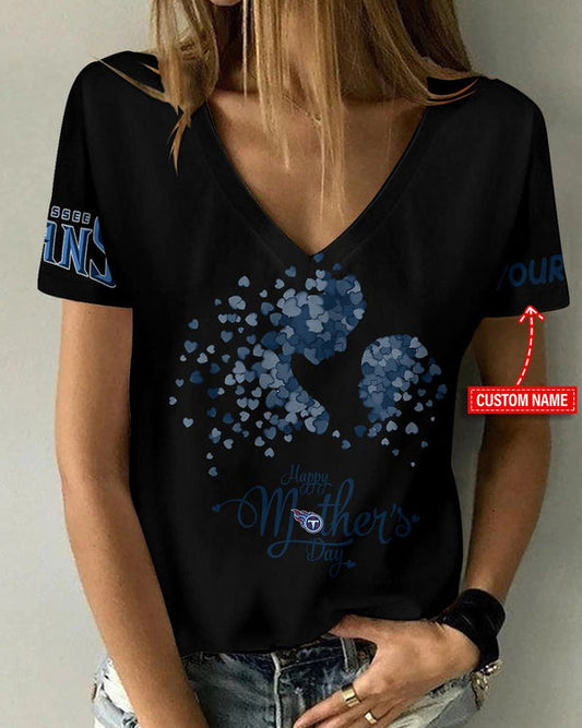 Tennessee Titans 1 (15) Personalized V-neck Women T-shirt