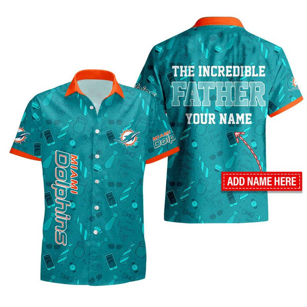 Miami Dolphins 2 (42) Personalized Hawaiian Button down shirt