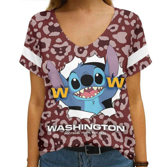 Washington Commanders 1 (14) Personalized V-neck Women T-shirt