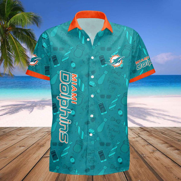 Miami Dolphins 2 (42) Personalized Hawaiian Button down shirt