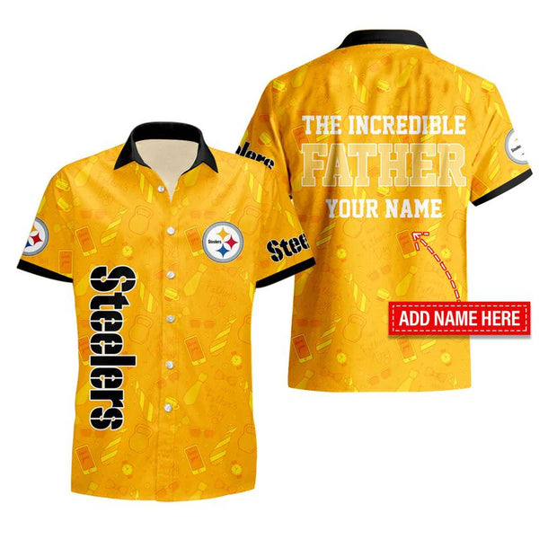 Pittsburgh Steelers 2 (113) Personalized Hawaiian Button down shirt
