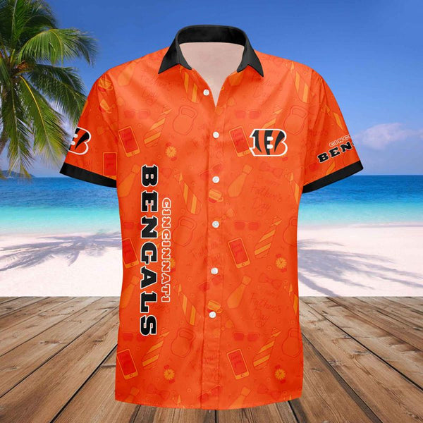 Cincinnati Bengals 2 (110) Personalized Hawaiian Button down shirt
